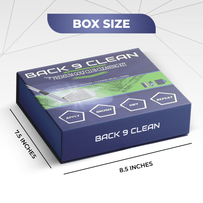 back9clean golf club cleaner kit box size